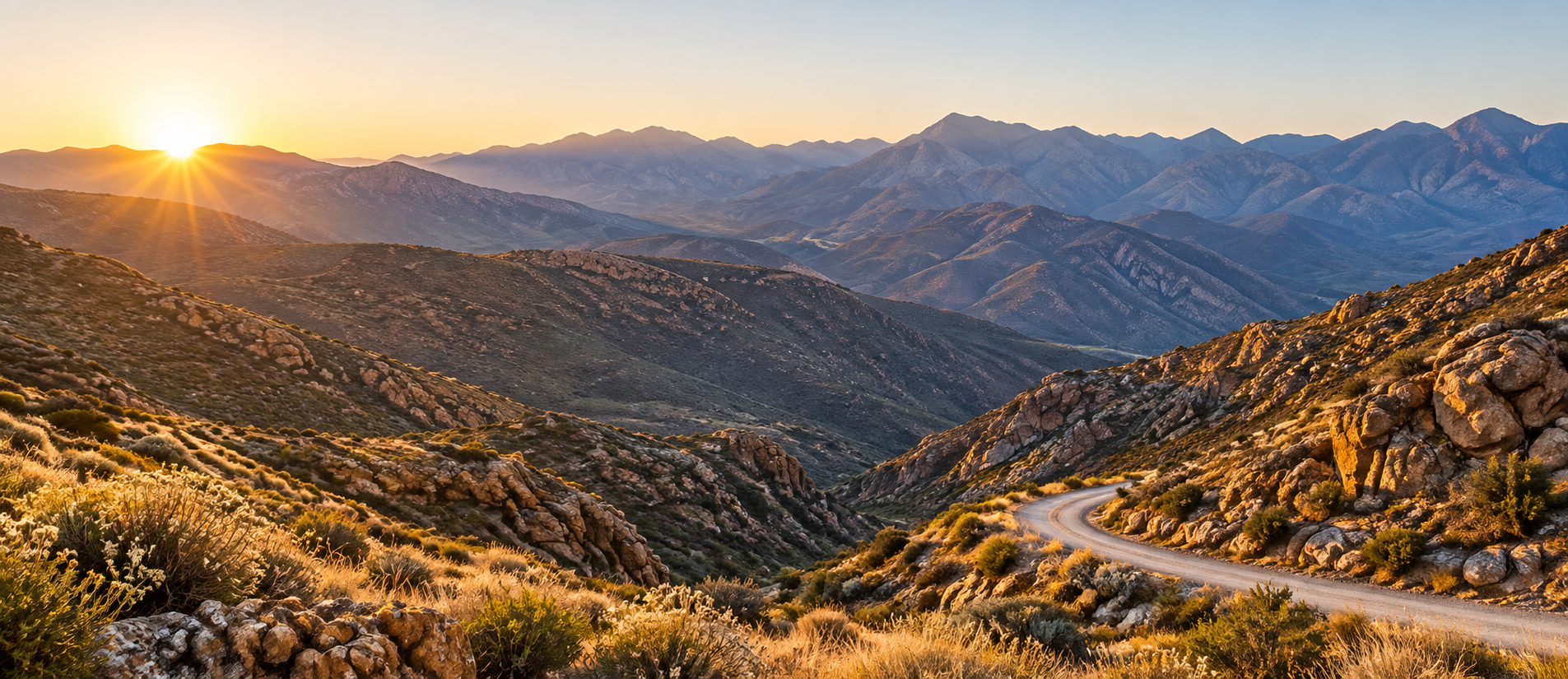 Illustrative view of the Klein Karoo mountains