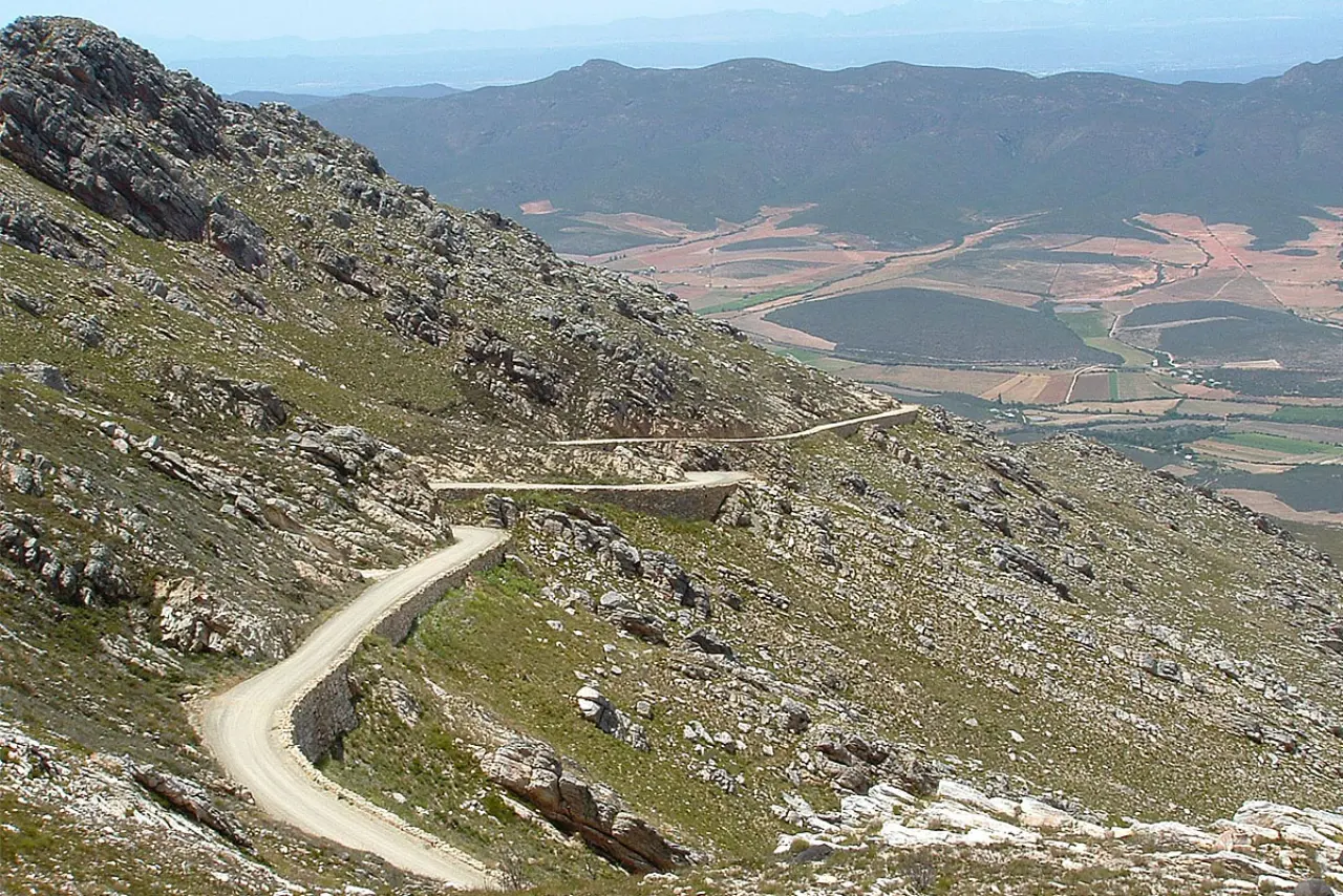 The mountain road through Swartberg Pass